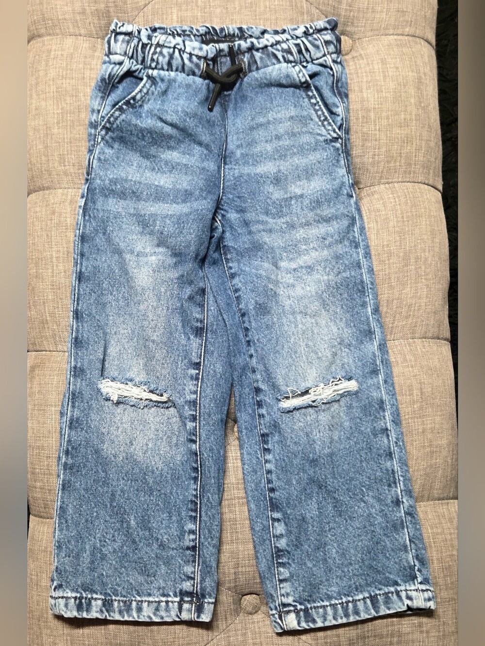 Joe's Jeans Light Blue Relaxed Distressed Denim Size 3T Toddler Girls